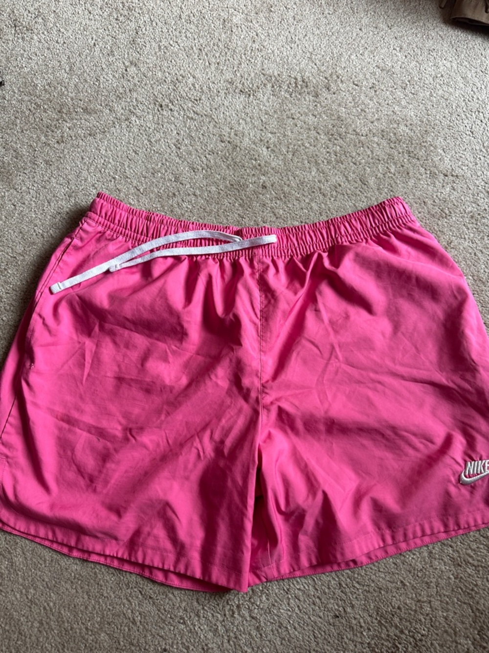 Nike Bright Pink Drawstring Athletic Shorts